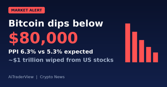 Hot PPI and a $1 Trillion Stock Selloff Push Bitcoin Below $80,000