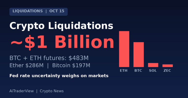 Nearly $1 billion in crypto liquidations as bitcoin and ether futures are wiped out