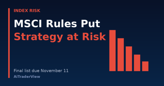 MSCI Finalizes Index Rules That Put Strategy and Other Crypto Treasury Firms at Risk of Exclusion