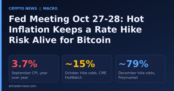 Fed Meeting on October 27-28: Hot 3.7% Inflation Keeps a Rate Hike Risk Alive for Bitcoin