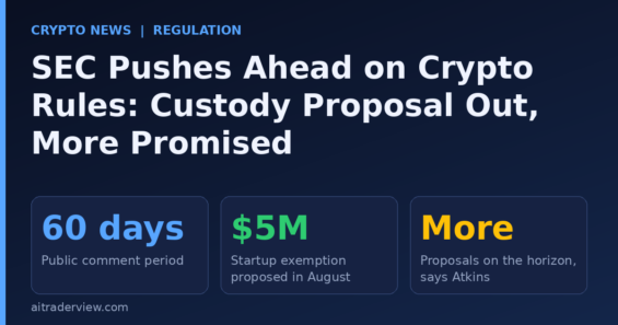 SEC Pushes Ahead on Crypto Rules: Custody Proposal Is Out and More Proposals Are Promised
