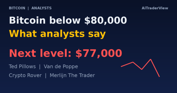 Bitcoin rutscht unter 80.000 $: Was vier Analysten zur Marke von 77.000 $ sagen