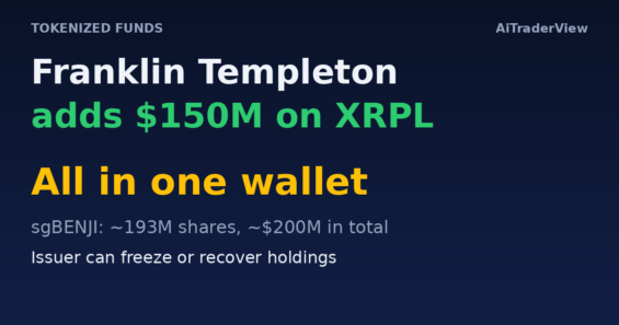 Franklin Templeton bringt tokenisierte Fondsanteile im Wert von 150 Millionen $ auf das XRP Ledger, alle in einer einzigen Wallet