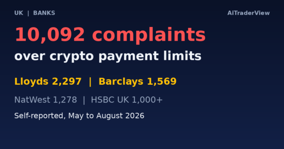 UK Banks Drew 10,092 Complaints Over Crypto Payment Restrictions in Three Months, an Advocacy Group Says